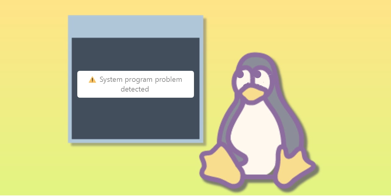 Linux penguin system program problem detected illustration