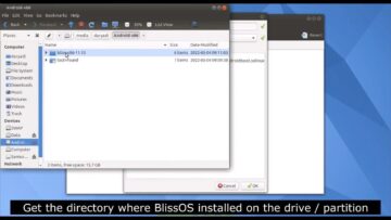 Find Bliss OS directory partition file manager Dynabook R734/K
